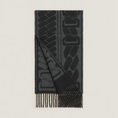 マフラー - ブラック - レディス カシミヤショール＆ストール | Hermès
